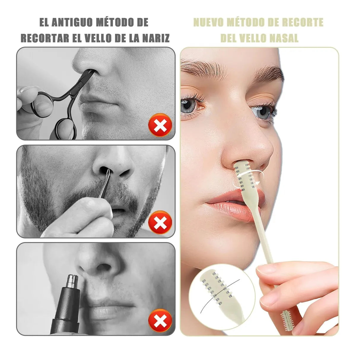PureNose® Cortador de vello nasal x2 Unidades