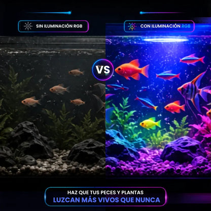 🐠AquaGlow Pro™ Foco LED RGB Sumergible para Acuarios🌈✨