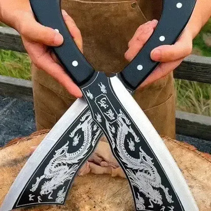 SamuraiSharp™ Cuchillo con Grabado de Dragón Imperial🐉🔪
