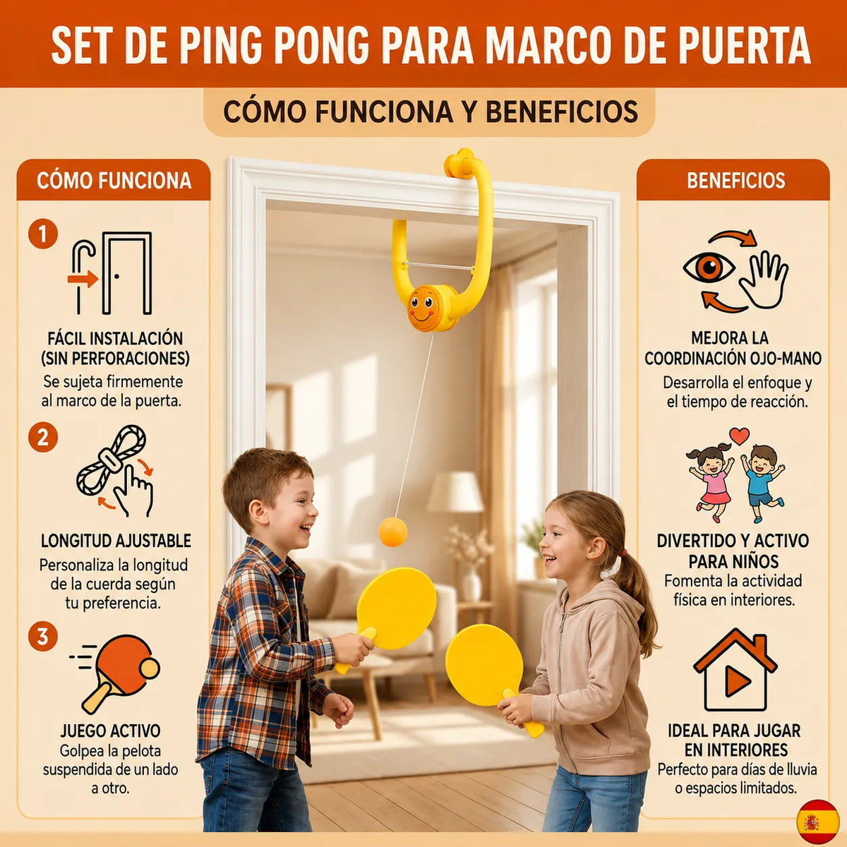 🏓Pong Pro™ Juego de Pingpong-Colgante