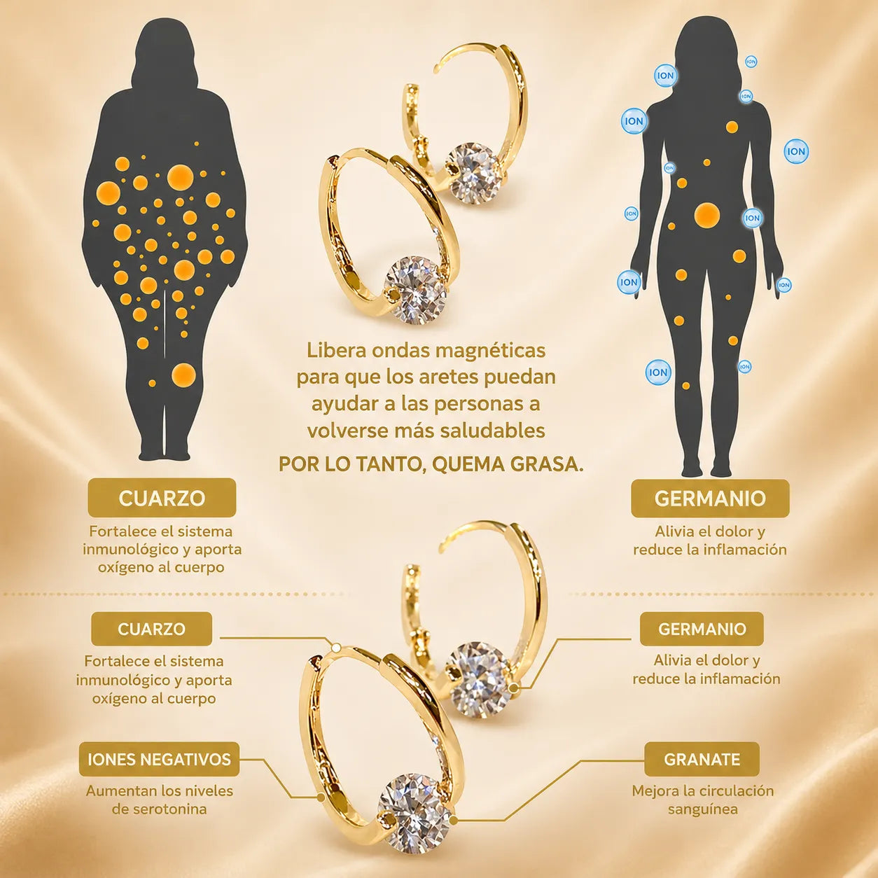 GermanioTherapy™ Pendientes Terapéuticos con Germanio