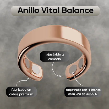 Vital Balance Anillo Magnetico de Cobre
