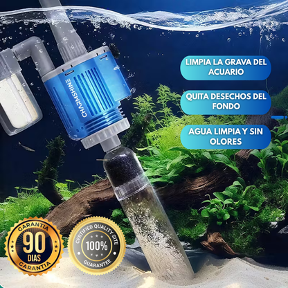 AquaClean™ Limpiador eléctrico de grava para acuario con filtro