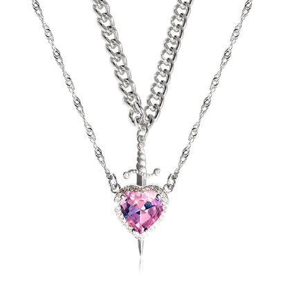 Collar Espada Corazón Pareja+  Caja de Regalo 💖🗡️