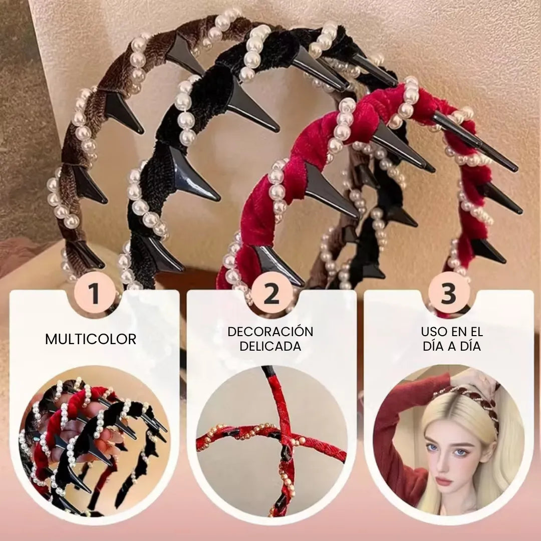 PearLift™ Diadema Vintage de Perlas  (set de 3 unidades)