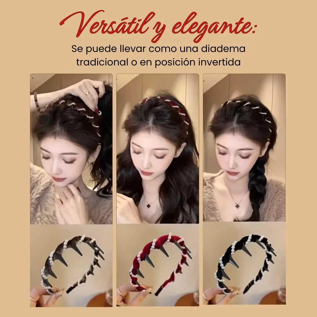 PearLift™ Diadema Vintage de Perlas  (set de 3 unidades)