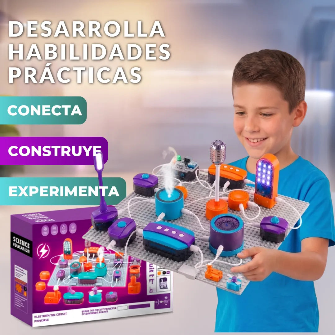 ⚡ElectronBlocks Pro™ Kit Circuitos Eléctricos Set 25 Piezas🧠