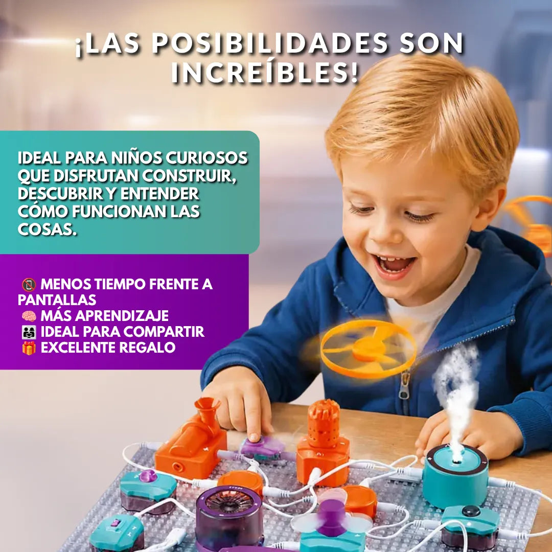 ⚡ElectronBlocks Pro™ Kit Circuitos Eléctricos Set 25 Piezas🧠