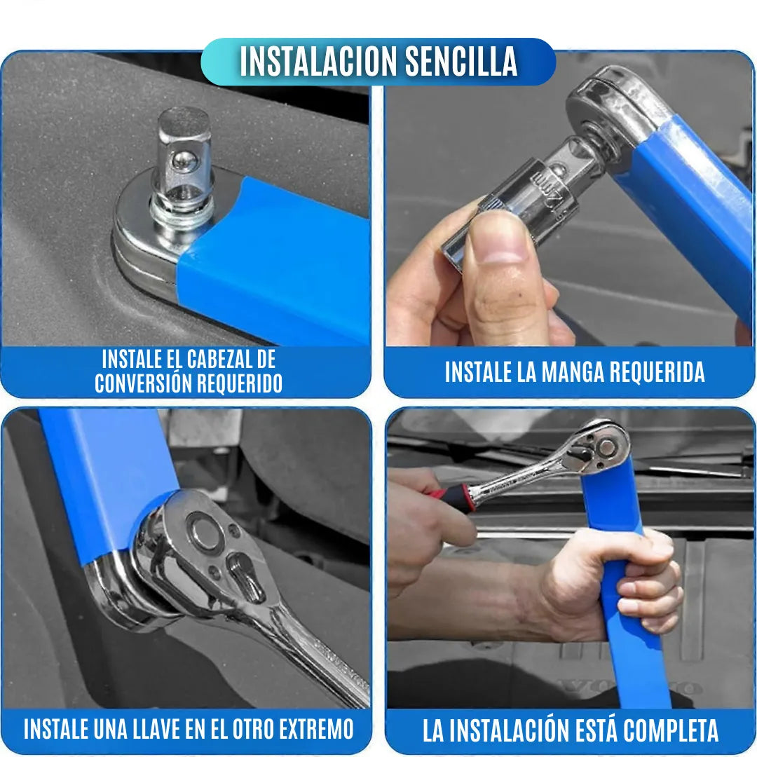 FlexReach™ Llave de extensión de trinquete universal
