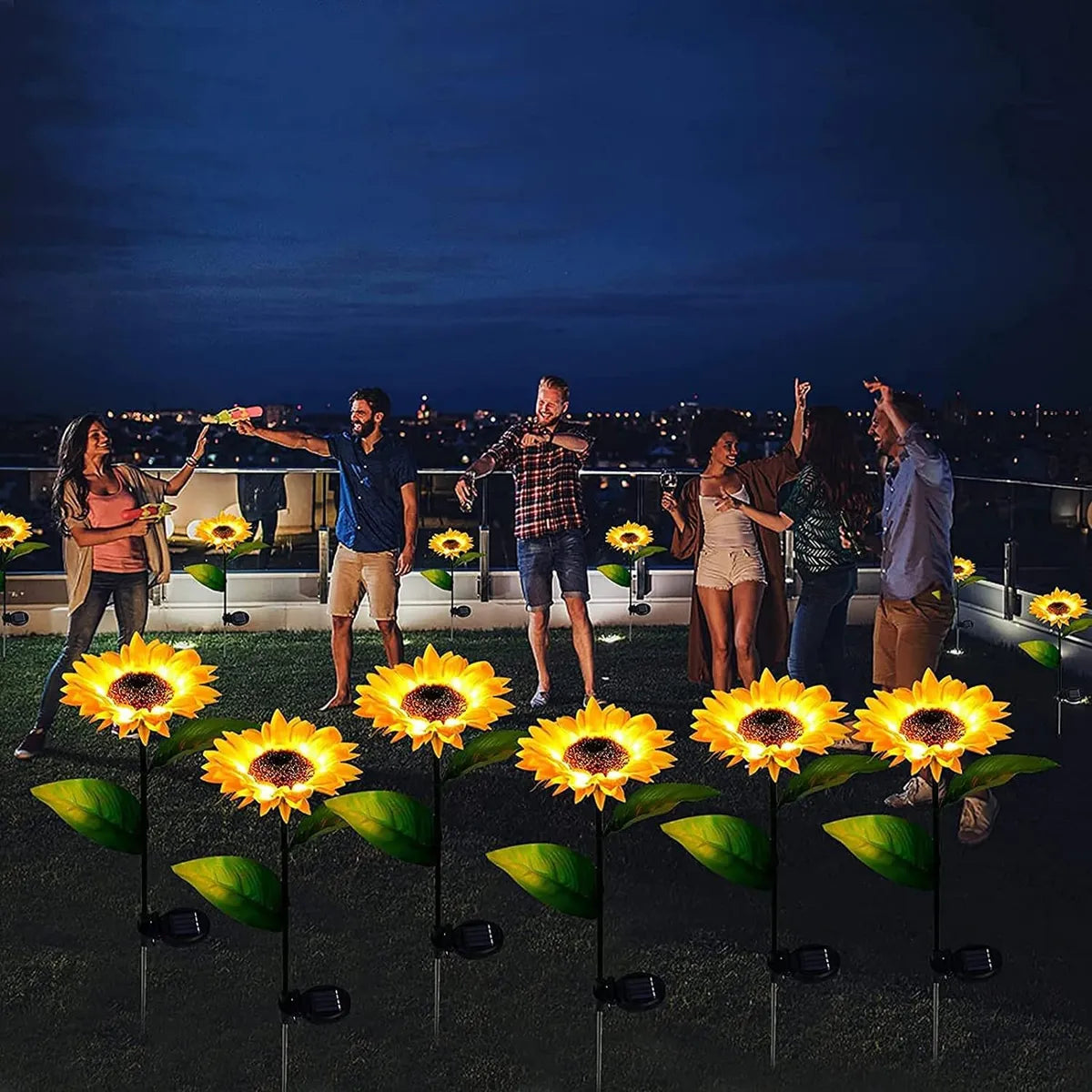 GardenGlow™ Faroles de Girasol para Jardín (2 Unidades)