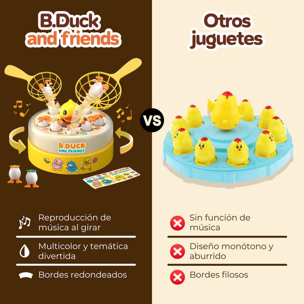 DuckyGo™ Juego Giratorio Atrapa Patitos