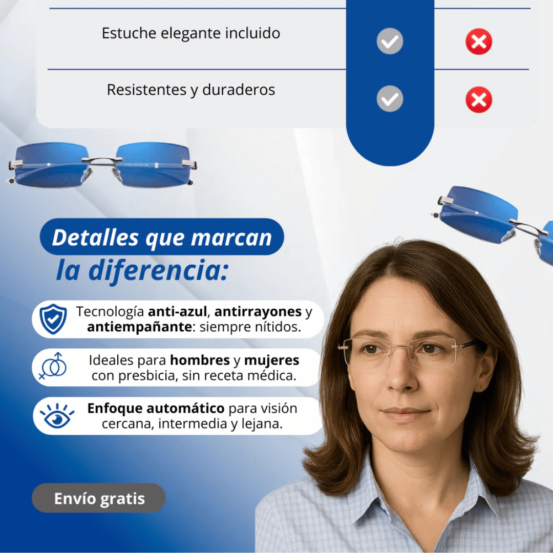 Lentes de Lectura Multifocales + Estuche