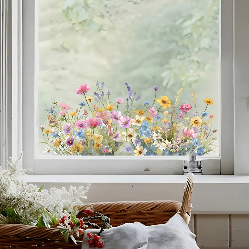 FloralView™ Pegatina Floral para Ventanas