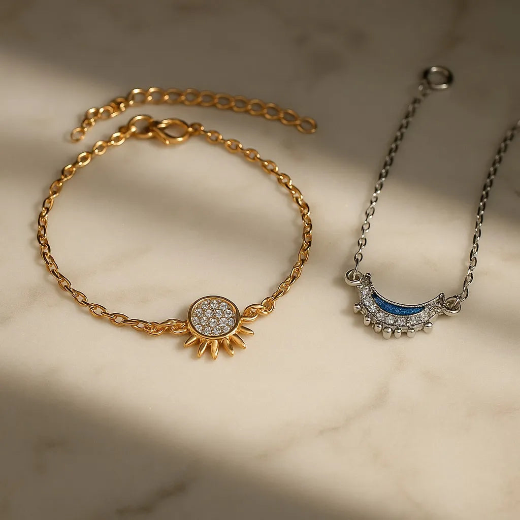 Stellar™ Pulsera Duo Sol Y Luna Par de Pulseras