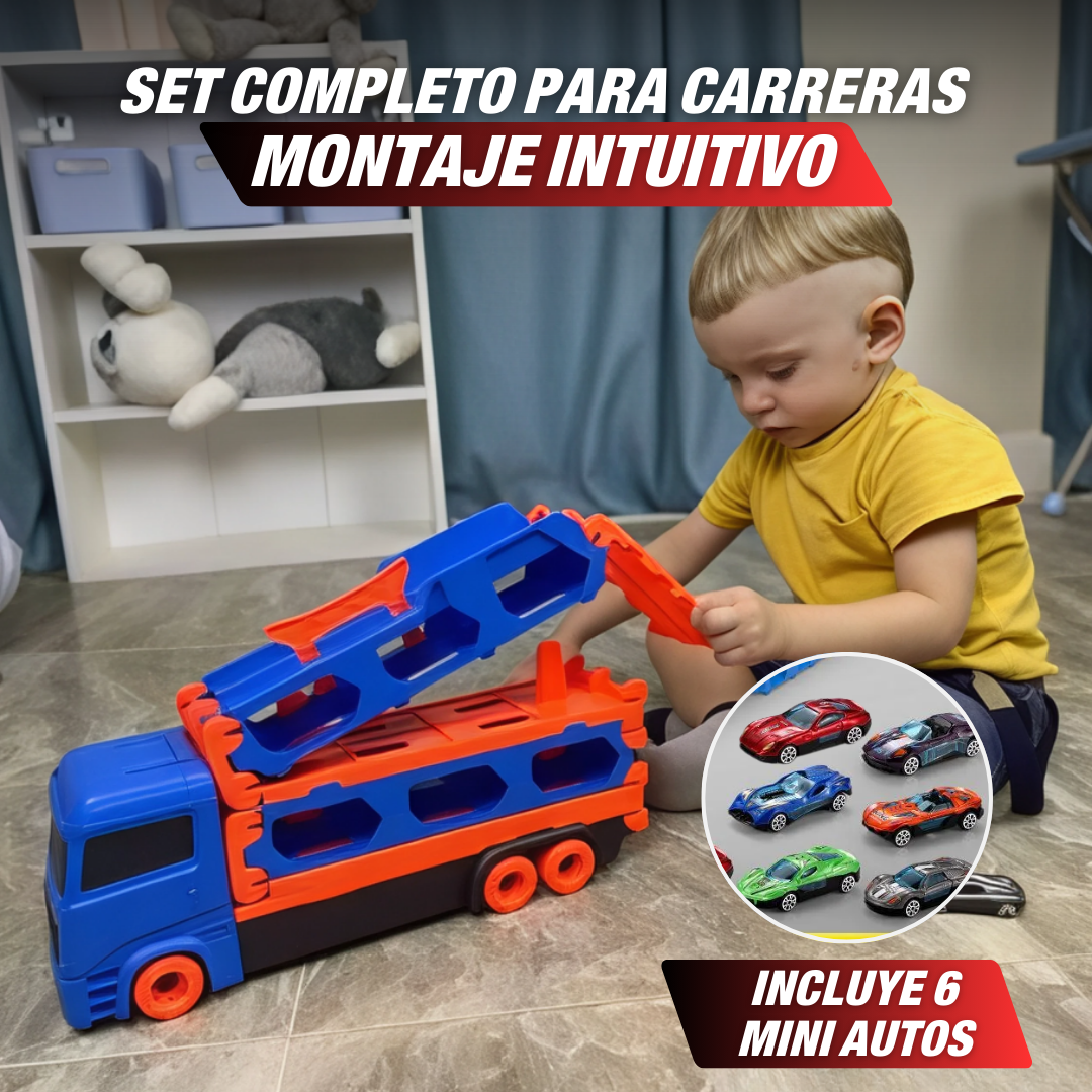 RaceTruck Camion de Carreras con Pista (incluye mini autos)