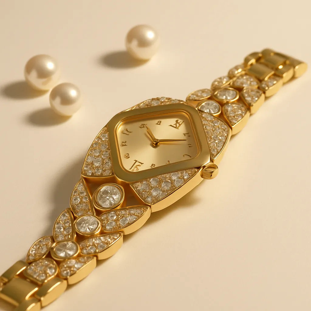 Crystelle™ Reloj de cuarzo Vintage + Caja Premium