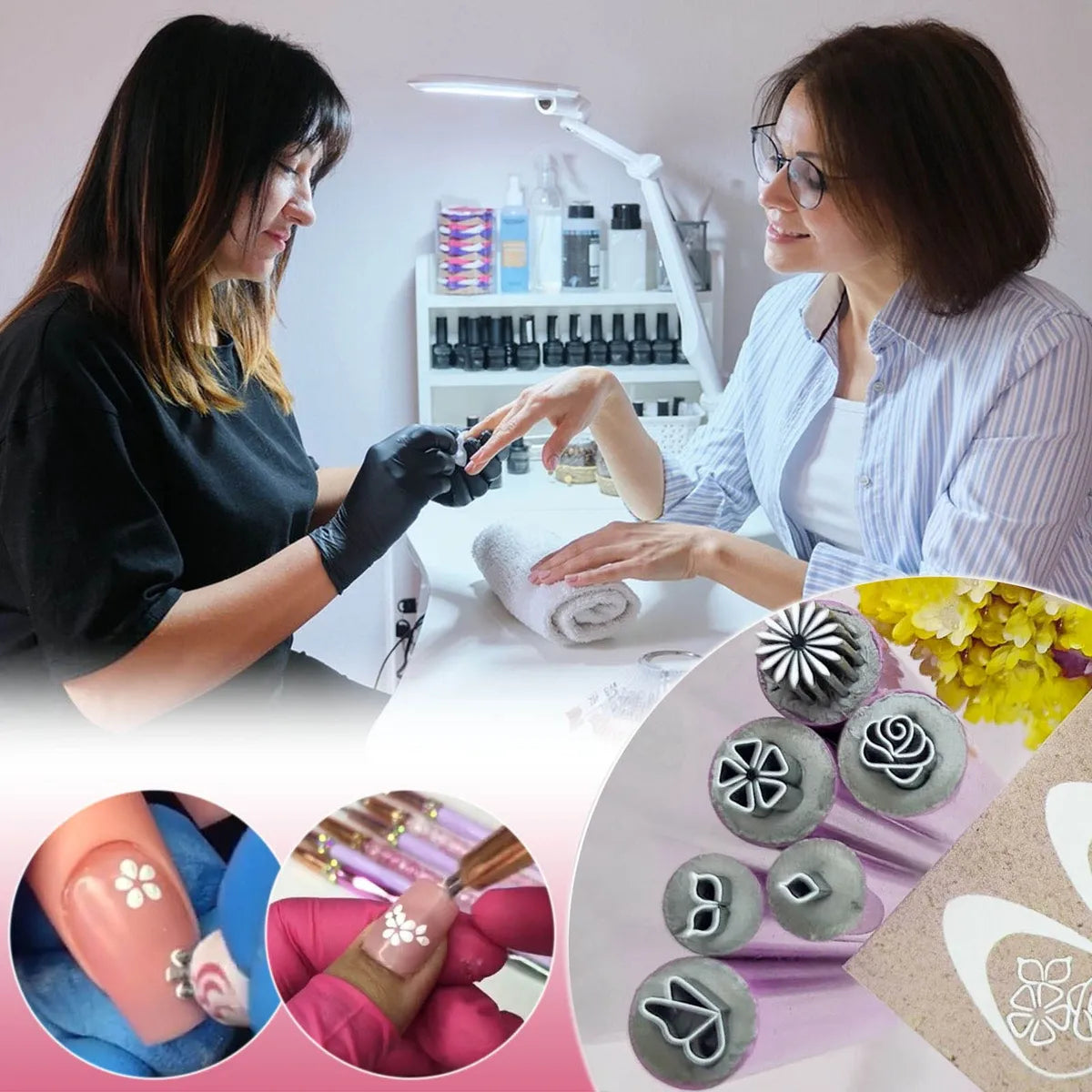 GlamStamp™ Kit de Pinceles para Uñas