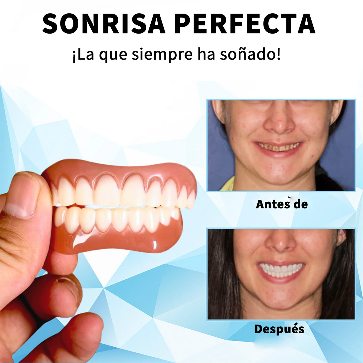 Sonrisa perfecta™ Prótesis de Silicona superior