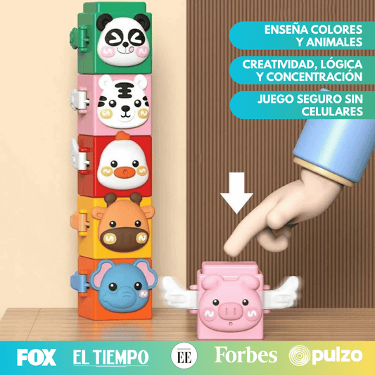 ZooTowers™ Animales apilables  (Juego de 12 bloques)