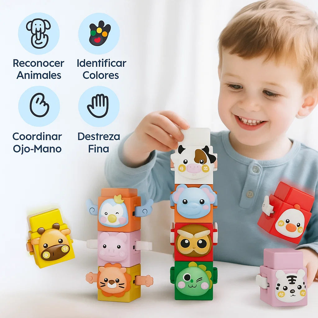 ZooTowers™ Animales apilables  (Juego de 12 bloques)