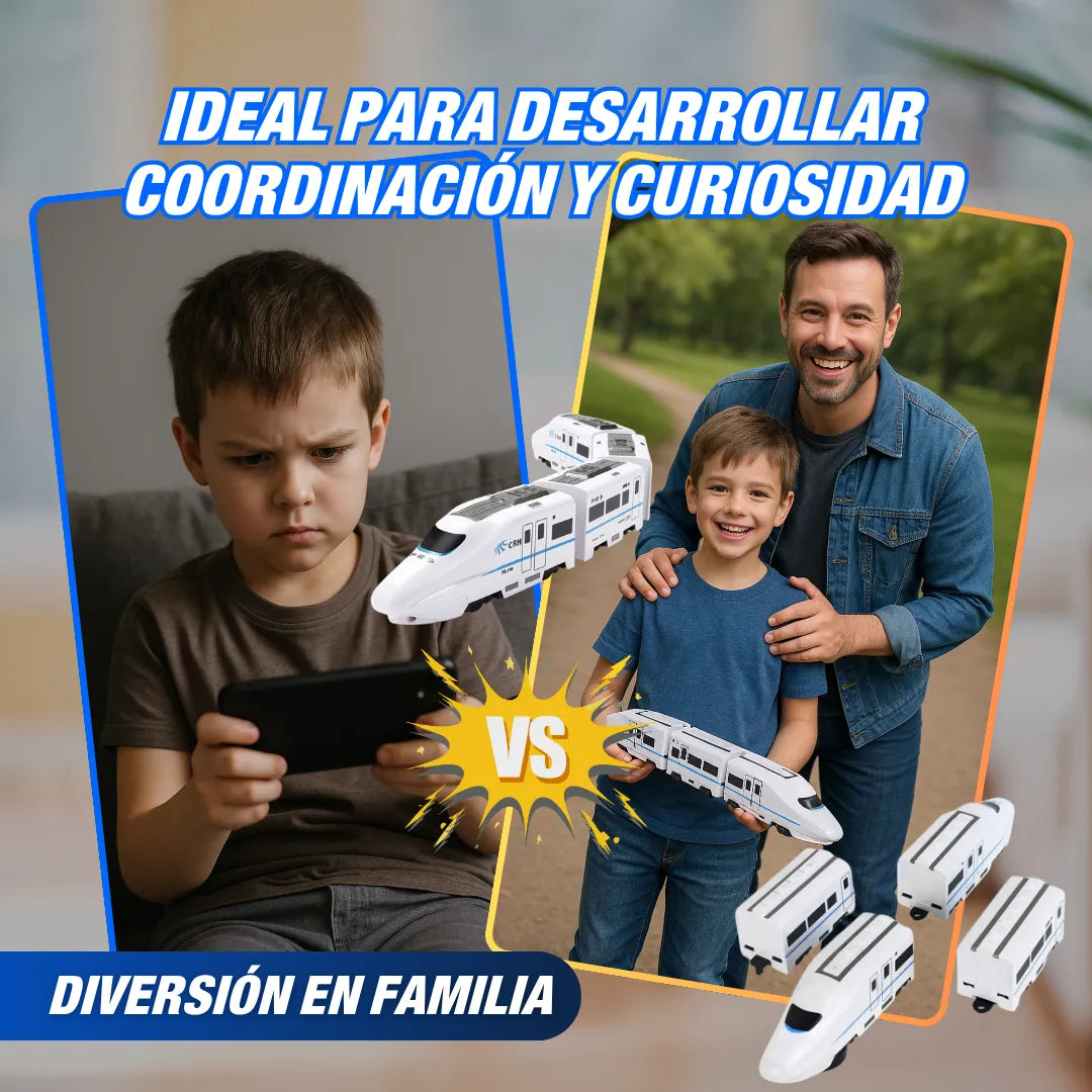 Tren Eléctrico Interactivo 4 Vagones UPSELL
