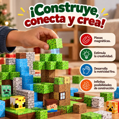 PixelsMind™  Bloques de Píxeles Magnéticos 🎄