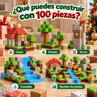 PixelsMind™  Bloques de Píxeles Magnéticos 🎄