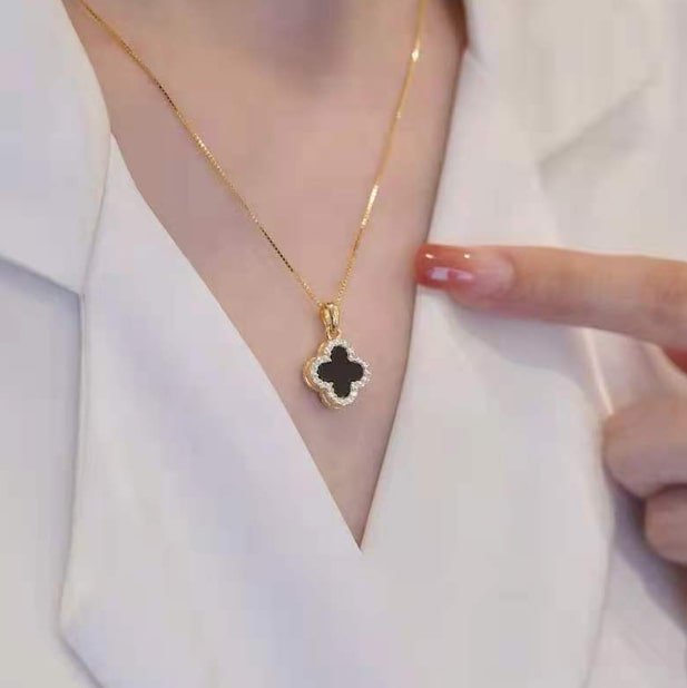 Charm de la Fortuna ® Collar Trebol de 4 hojas - Box Estilo Colombia - trebol
