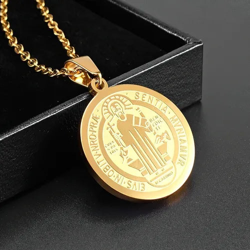 Collar San Benito Proteccion  +CAJA DE REGALO