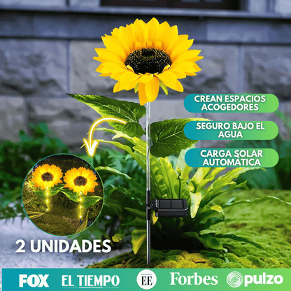 GardenGlow™ Faroles de Girasol para Jardín (2 Unidades)