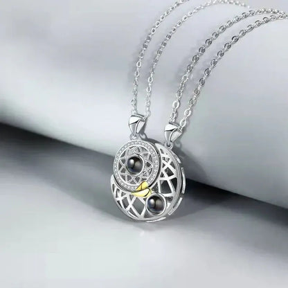 Collar Sol y Luna Te amo 100 idiomas