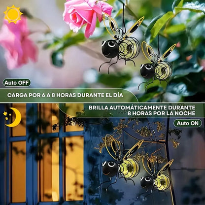 GlowBee™ Lámpara solar colgante de abeja  (2 unidades)