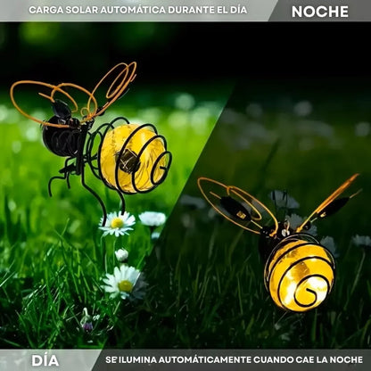 GlowBee™ Lámpara solar colgante de abeja  (2 unidades)