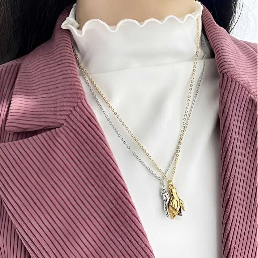 Par Collares Manos de amor