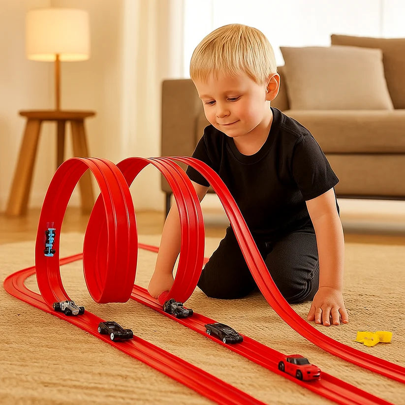 MagicTrackPro™  Pista de Carreras Flexible INCLUYE 4 MINI CARROS