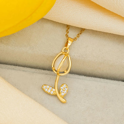 Collar Flor Tulipan + CAJA DE REGALO